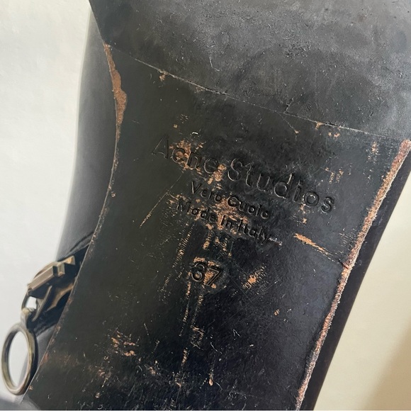 Acne pointed leather boots - Picture 6 of 6